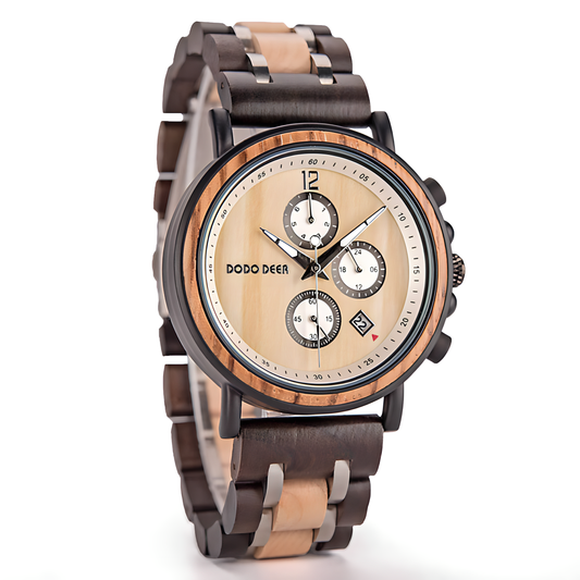 DODO DEER Business Style Wooden Watches With Luminous Hands