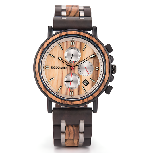 DODO DEER Business Style Wooden Watches With Luminous Hands